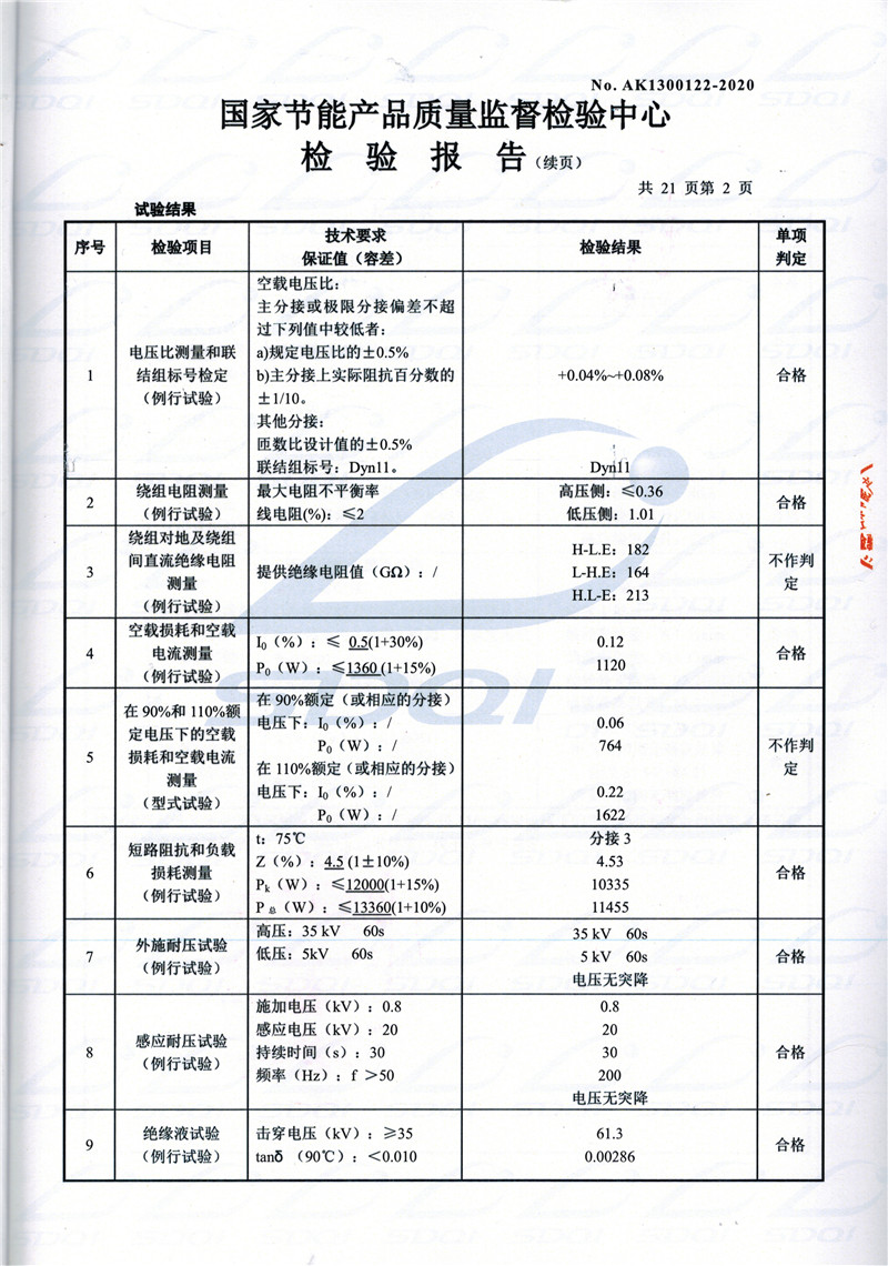 高低压试验报告-S11-1250商南商南商南油浸式变压器-2.jpg